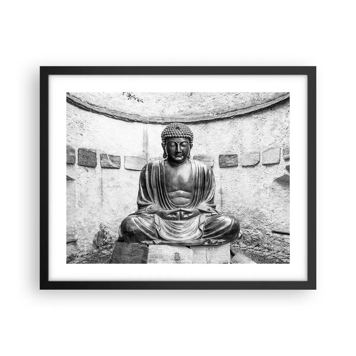 Poster in einem schwarzem Rahmen - An der Quelle des Friedens - 50x40 cm