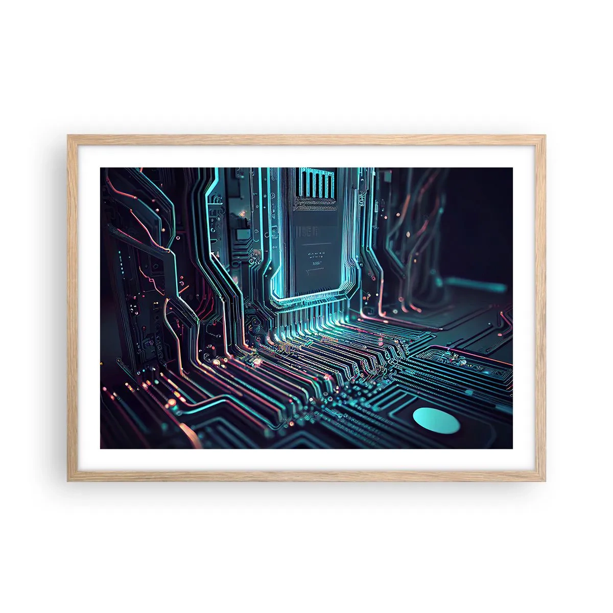 Poster in einem Rahmen aus heller Eiche - Ich denke nur… - 70x50 cm