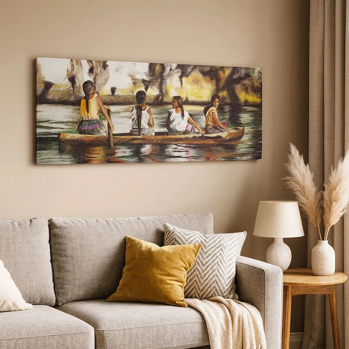 Bild auf Leinwand - Leinwandbild - In einem polynesischen Paradies - 100x40 cm
