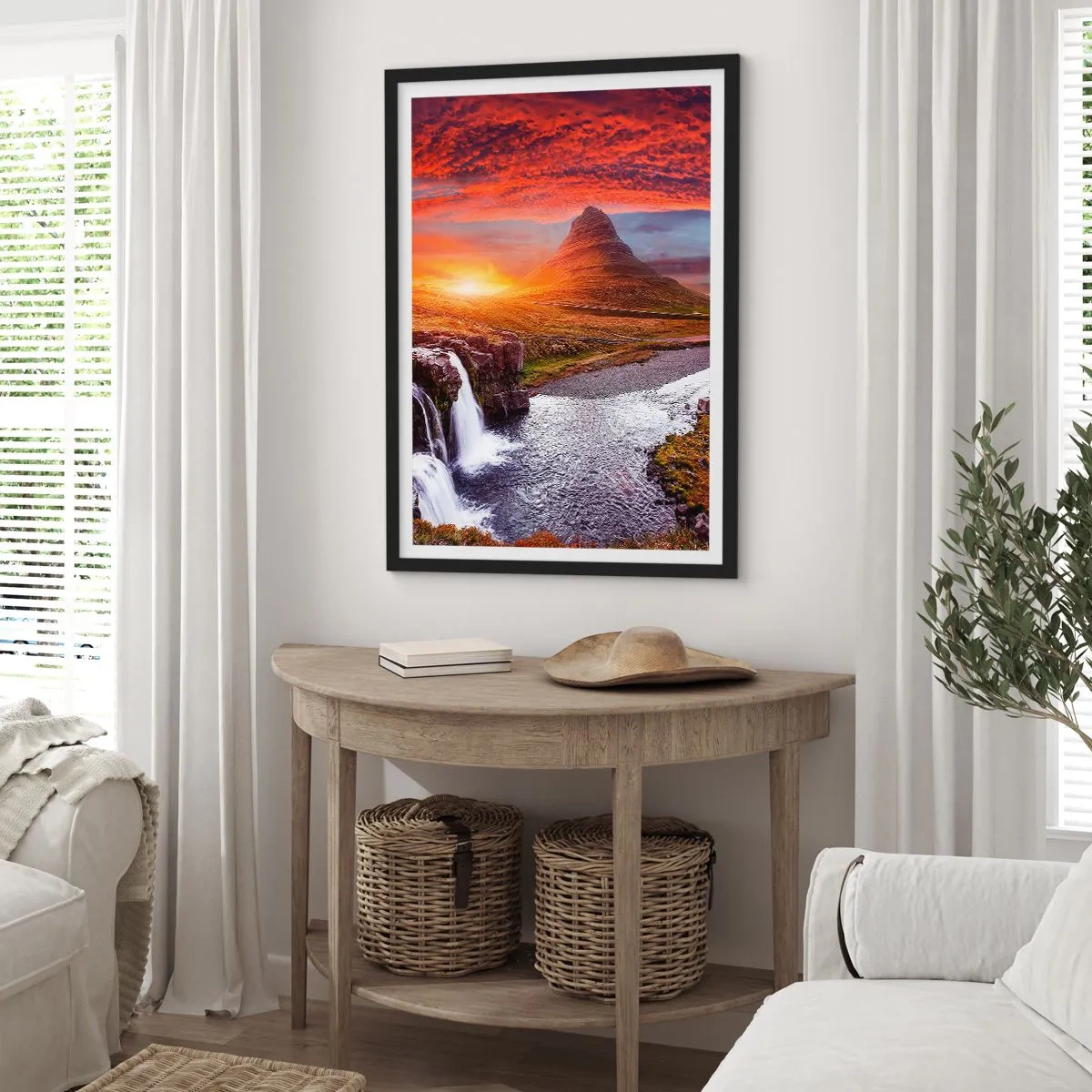 Poster in einem schwarzem Rahmen - Ein Blick auf Mittelerde - 70x100 cm