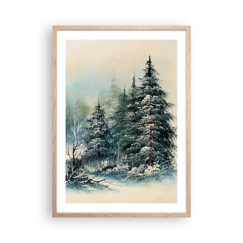 Poster in einem Rahmen aus heller Eiche - Bereit für Weihnachten - 50x70 cm