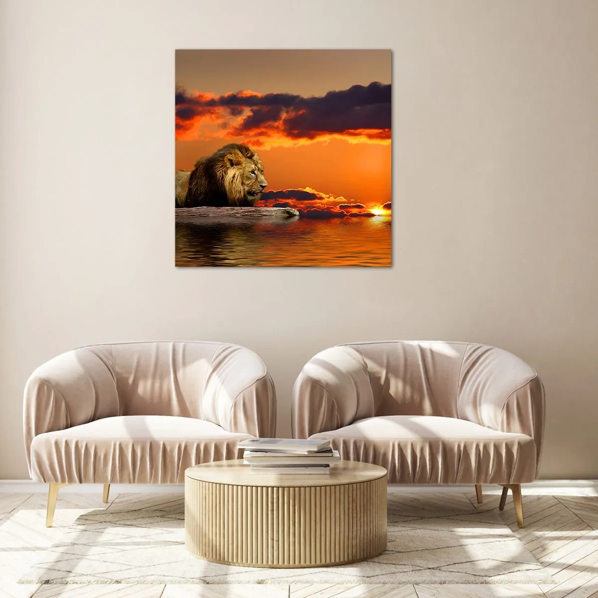 Glasbild - Bild auf glas - König der Natur - 70x70 cm