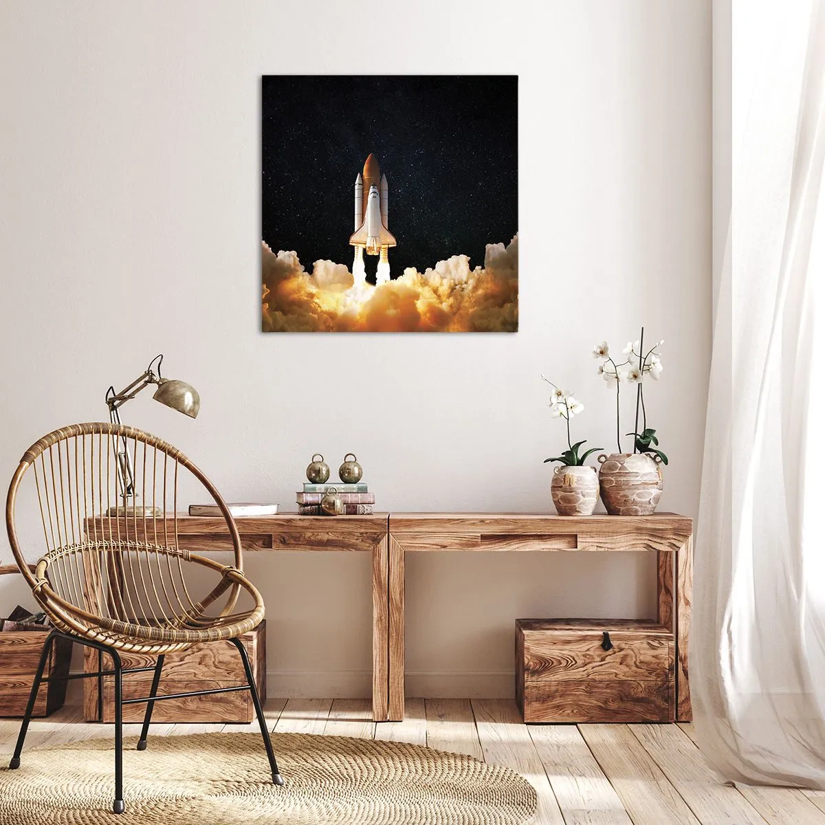 Bild auf Leinwand - Leinwandbild - Ad Astra! - 70x70 cm
