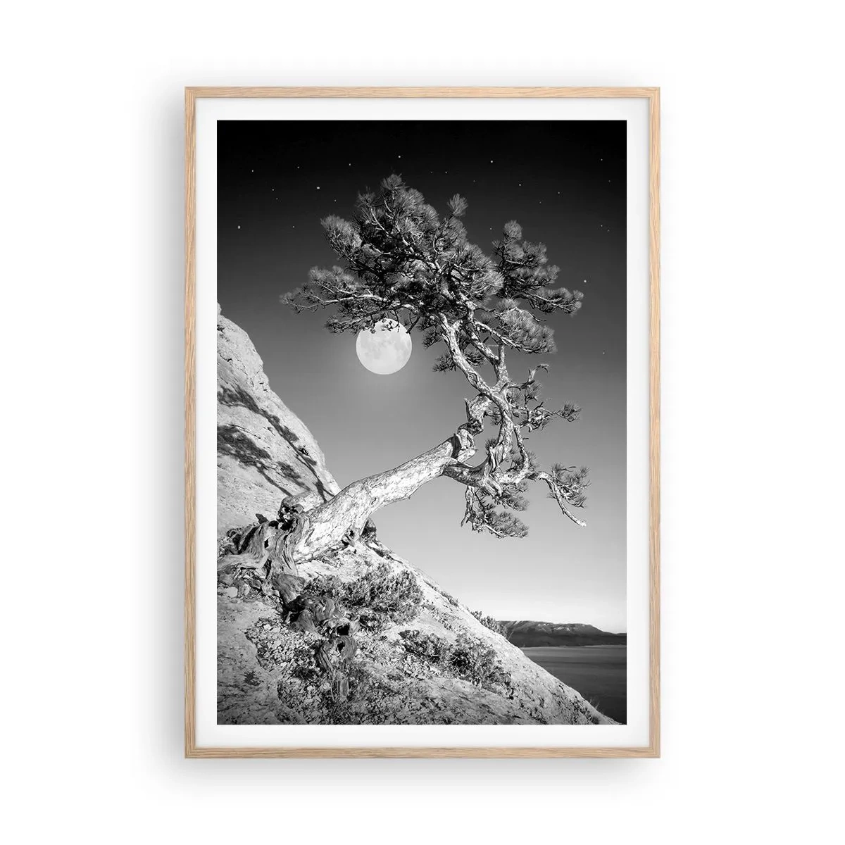 Poster in einem Rahmen aus heller Eiche - Siegreiche Kämpferin - 70x100 cm