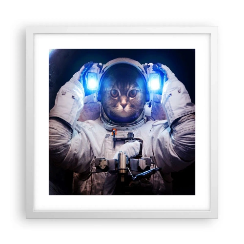 Poster in einem weißen Rahmen - Houston, du hast ein Problem - 40x40 cm