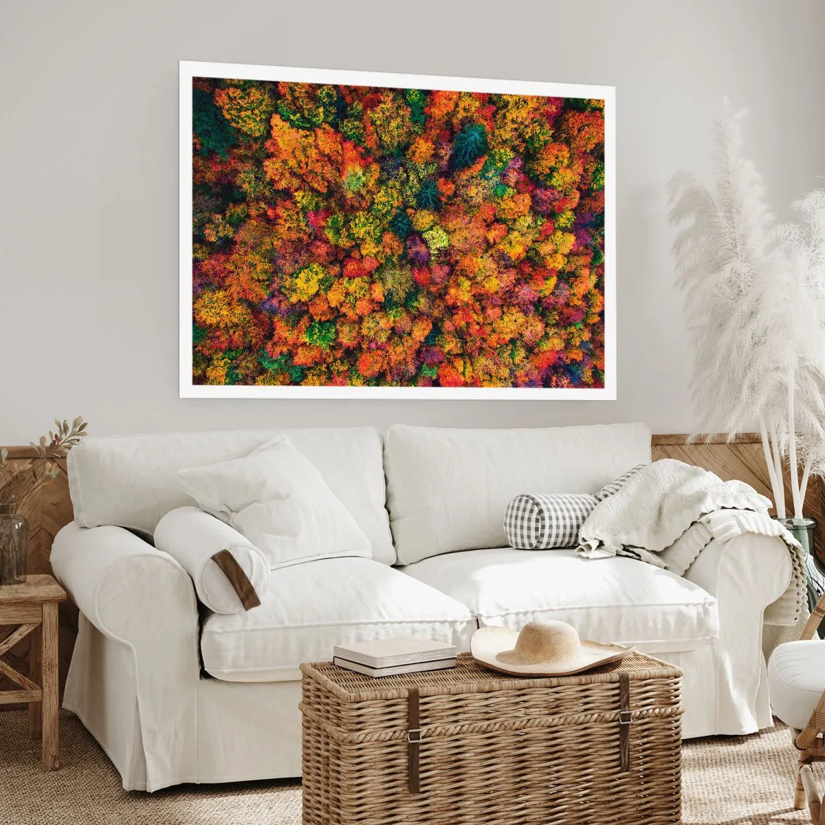 Poster - Blumenstrauß aus Herbstbäumen - 70x50 cm