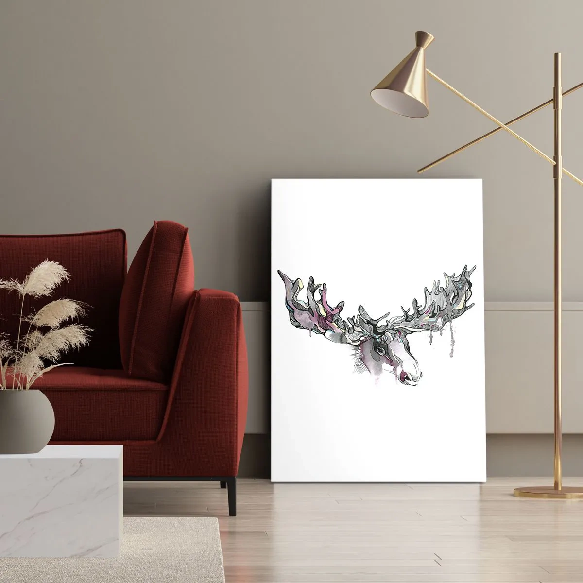 Bild auf Leinwand - Leinwandbild - Krone des Waldkönigs - 45x80 cm