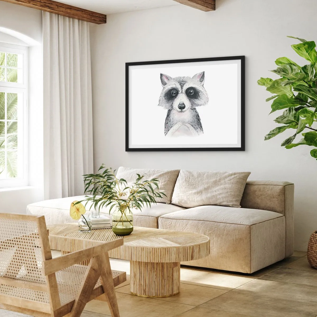 Poster in einem schwarzem Rahmen - Ein Moment zum Bewegen - 40x30 cm