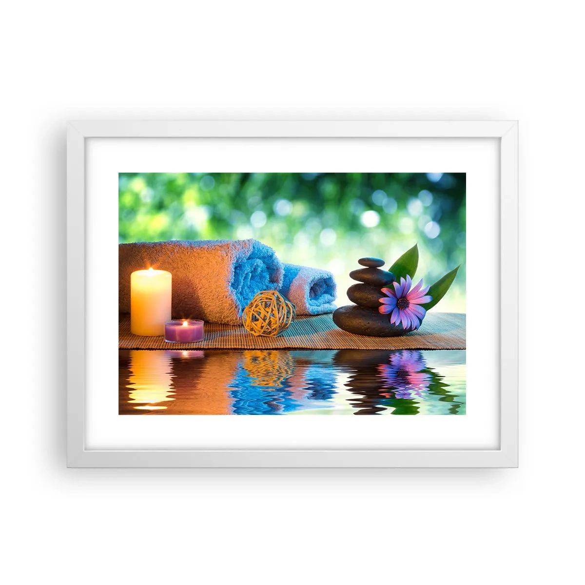 Poster in einem weißen Rahmen - Zeit für den Körper - 40x30 cm