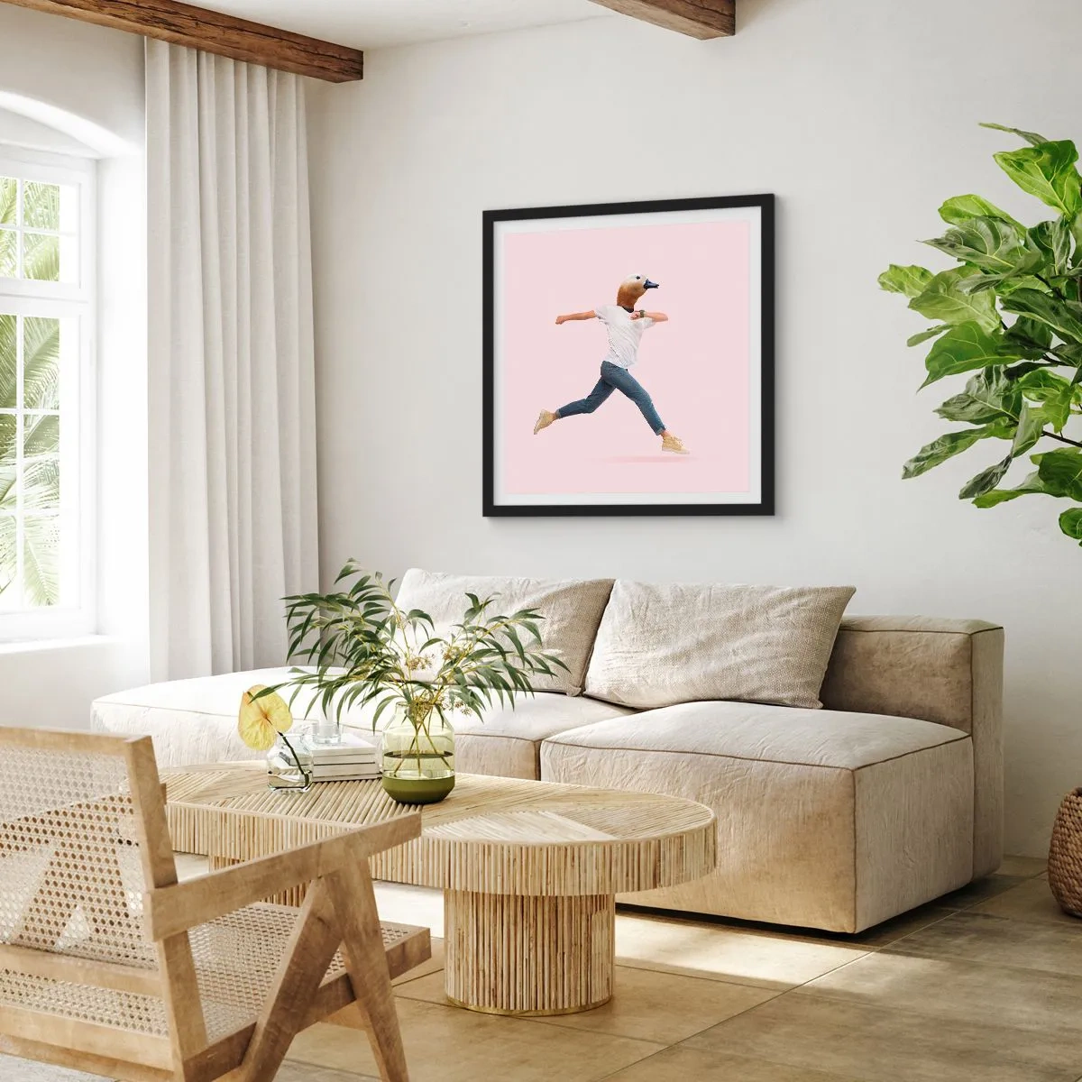 Poster in einem schwarzem Rahmen - Eine Prise Absurdität - 30x30 cm