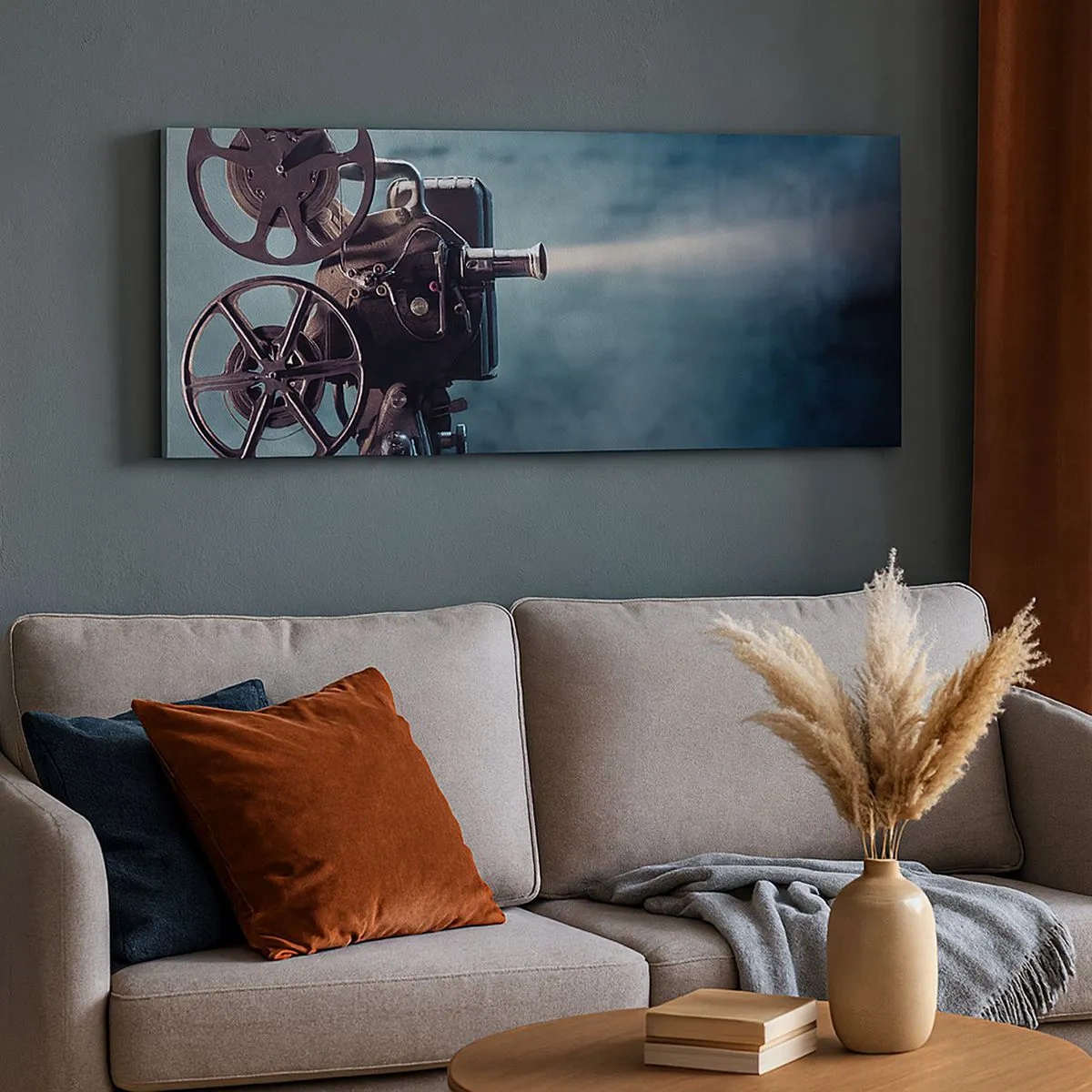 Bild auf Leinwand - Leinwandbild - Im alten Kino - 100x40 cm