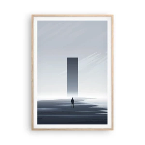 Poster in einem Rahmen aus heller Eiche - Chance oder Bedrohung? - 70x100 cm