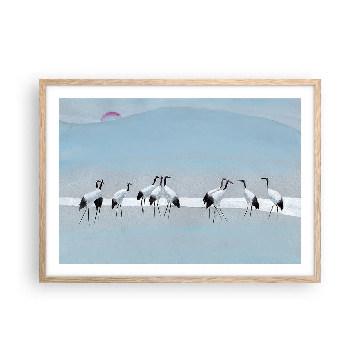 Poster in einem Rahmen aus heller Eiche - Nach einem heißen Tag - 70x50 cm