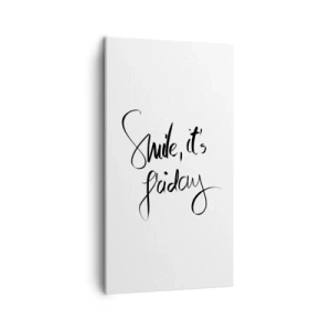 Bild auf Leinwand - Leinwandbild - Echte Freude - 45x80 cm