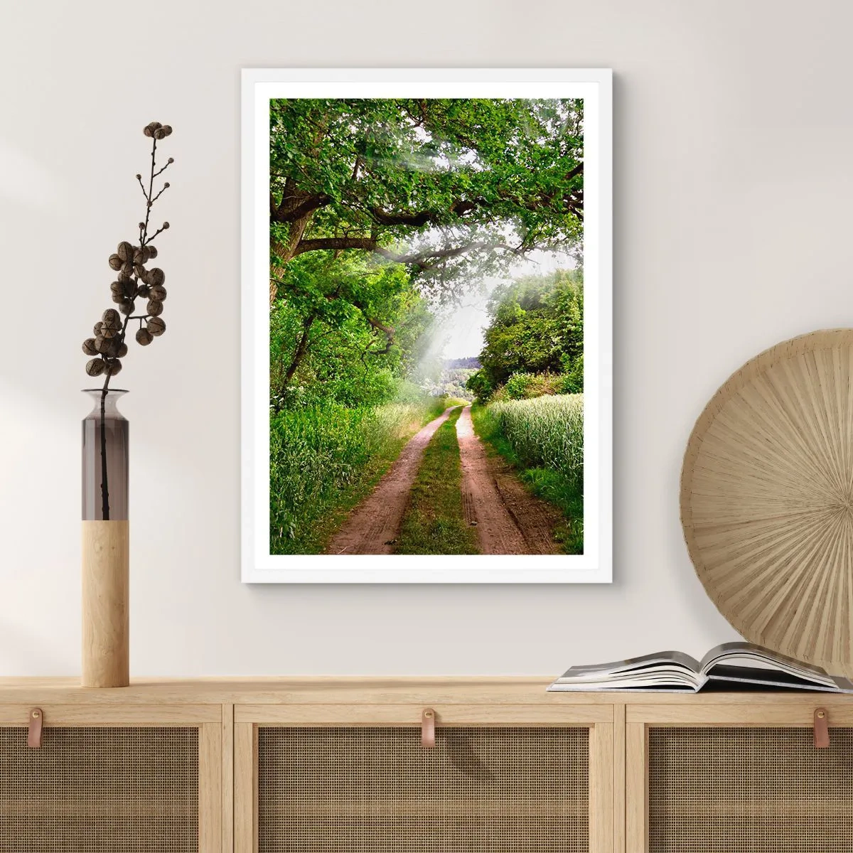 Poster in einem weißen Rahmen - Et in Arcadia ego - 70x100 cm