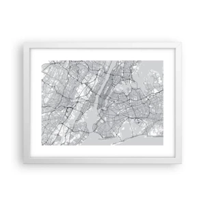 Poster in einem weißen Rahmen - Die Anatomie einer Metropole - 40x30 cm