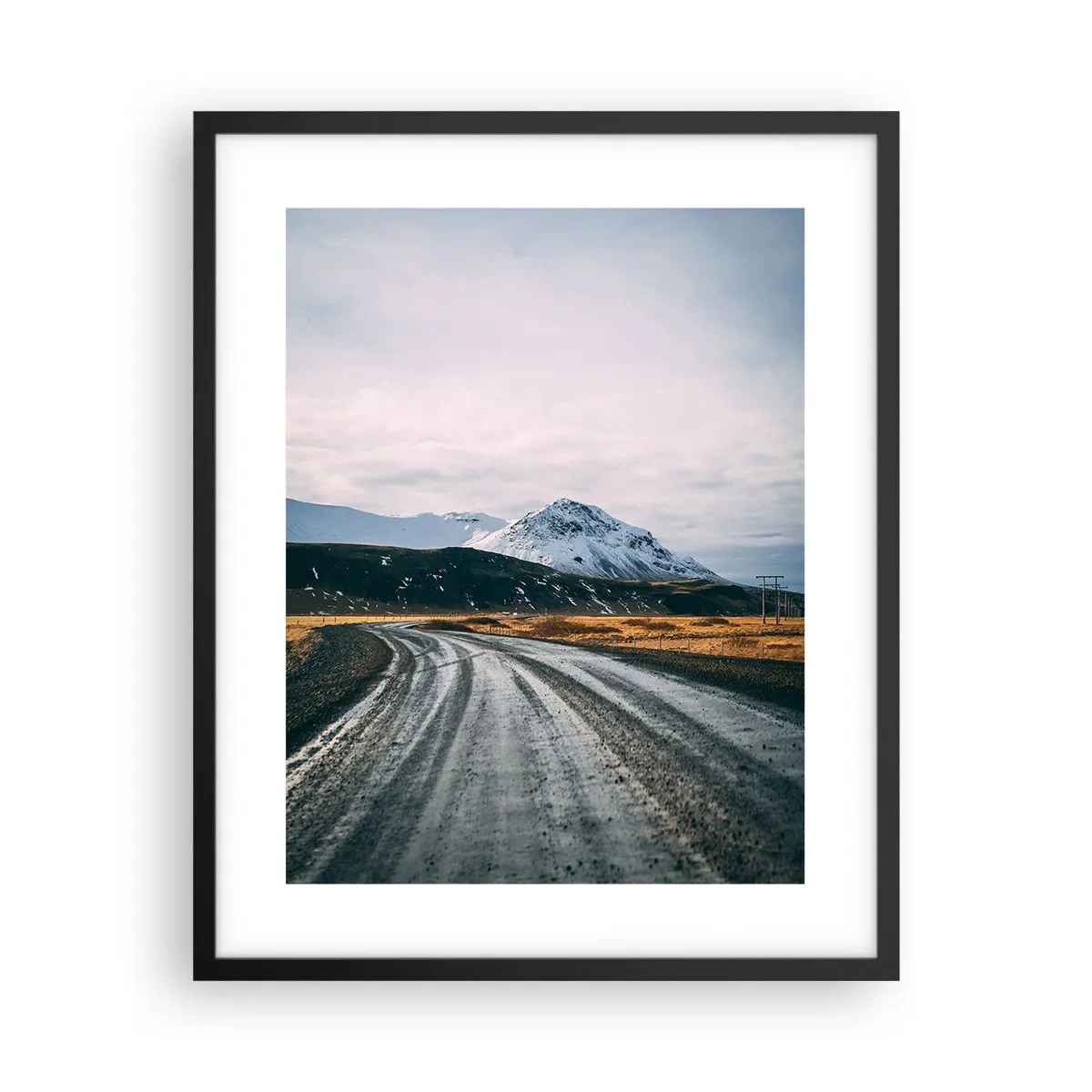 Poster in einem schwarzem Rahmen - Im isländischen Flair - 40x50 cm