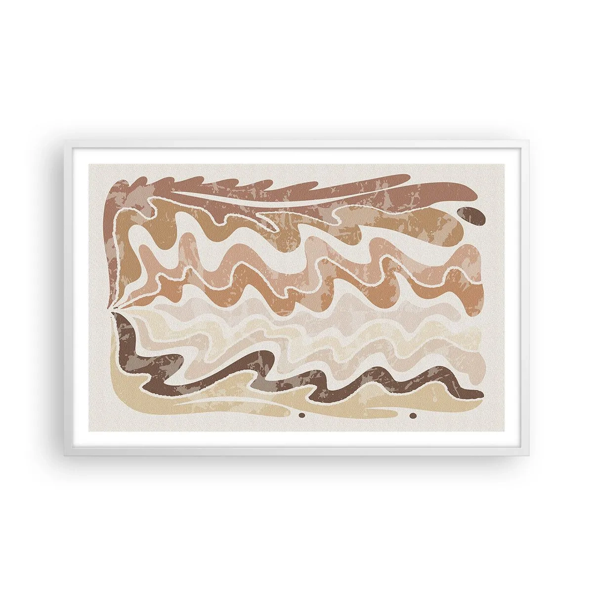 Poster in einem weißen Rahmen - Gute Energie – gute Gefühle - 91x61 cm