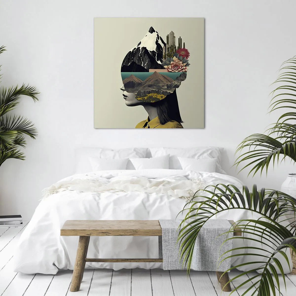 Bild auf Leinwand - Leinwandbild - Frau – bleibt immer ein Geheimnis - 30x30 cm
