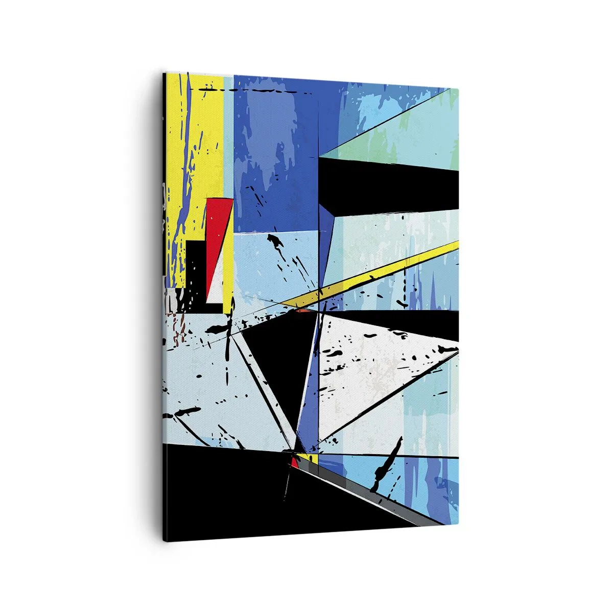 Bild auf Leinwand - Leinwandbild - Abstrakte geometrische Komposition in lebendigen Farben - 50x70cm - Betrachten Sie die Welt aus einem Blickwinkel ... - Moderne Wanddekoration für Wohnzimmer und Schlafzimmer ARTTOR