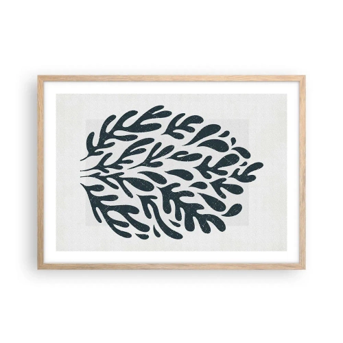 Poster in einem Rahmen aus heller Eiche - Formen der Natur - 70x50 cm