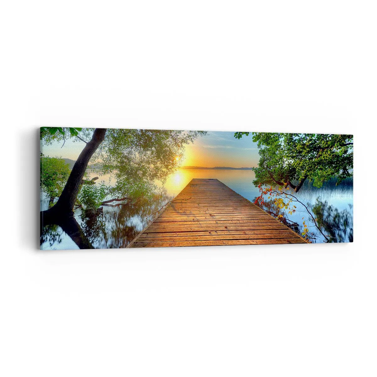 Bild auf Leinwand - Leinwandbild - Nimm dir Zeit, setz dich hin - 90x30 cm