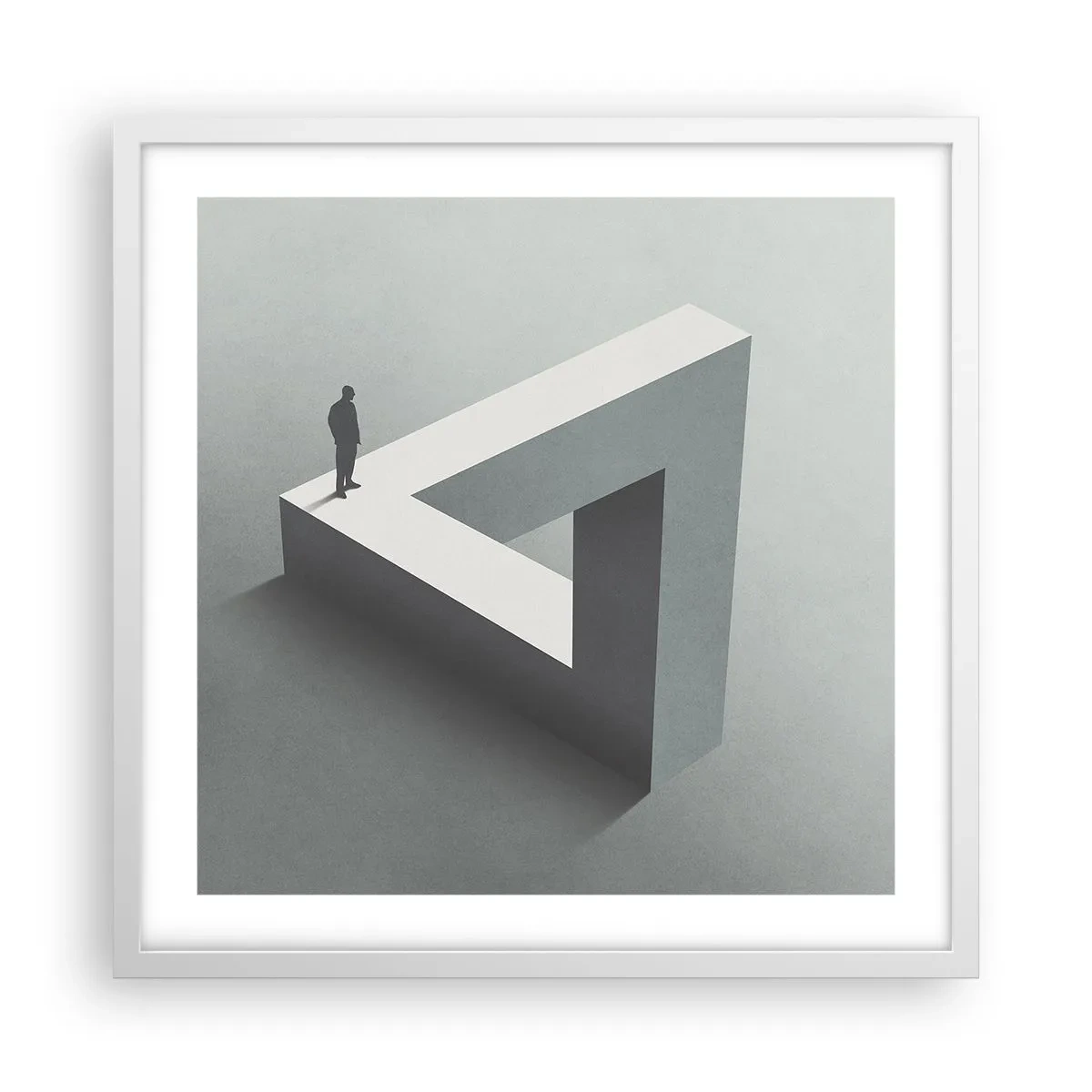 Poster in einem weißen Rahmen - Es ist also doch möglich - 50x50 cm