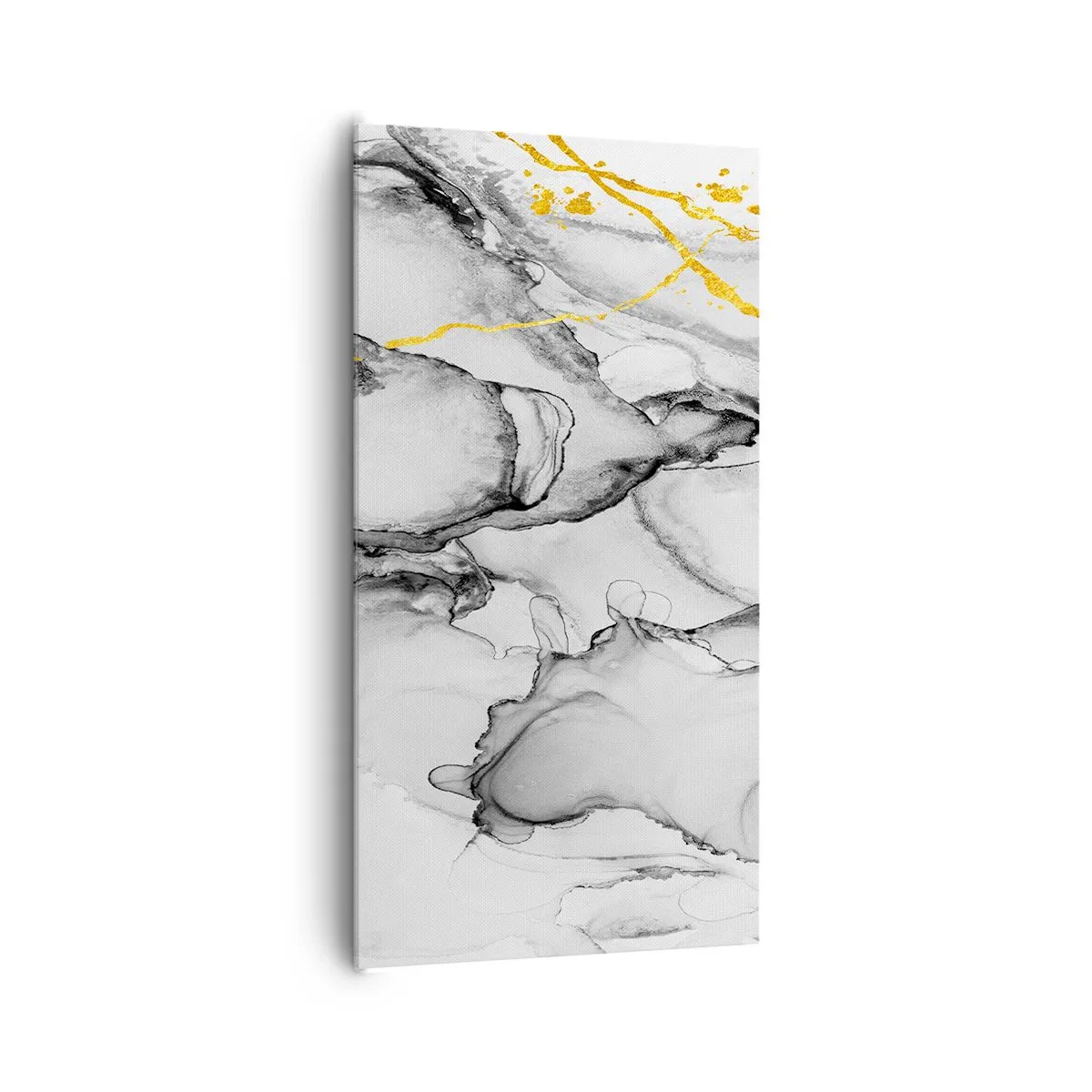 Bild auf Leinwand - Leinwandbild - Komposition mit Goldmotiv - 65x120 cm