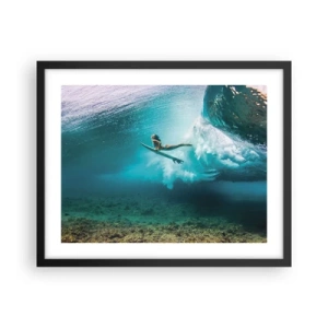 Poster in einem schwarzem Rahmen - Unterwasserwelt - 50x40 cm