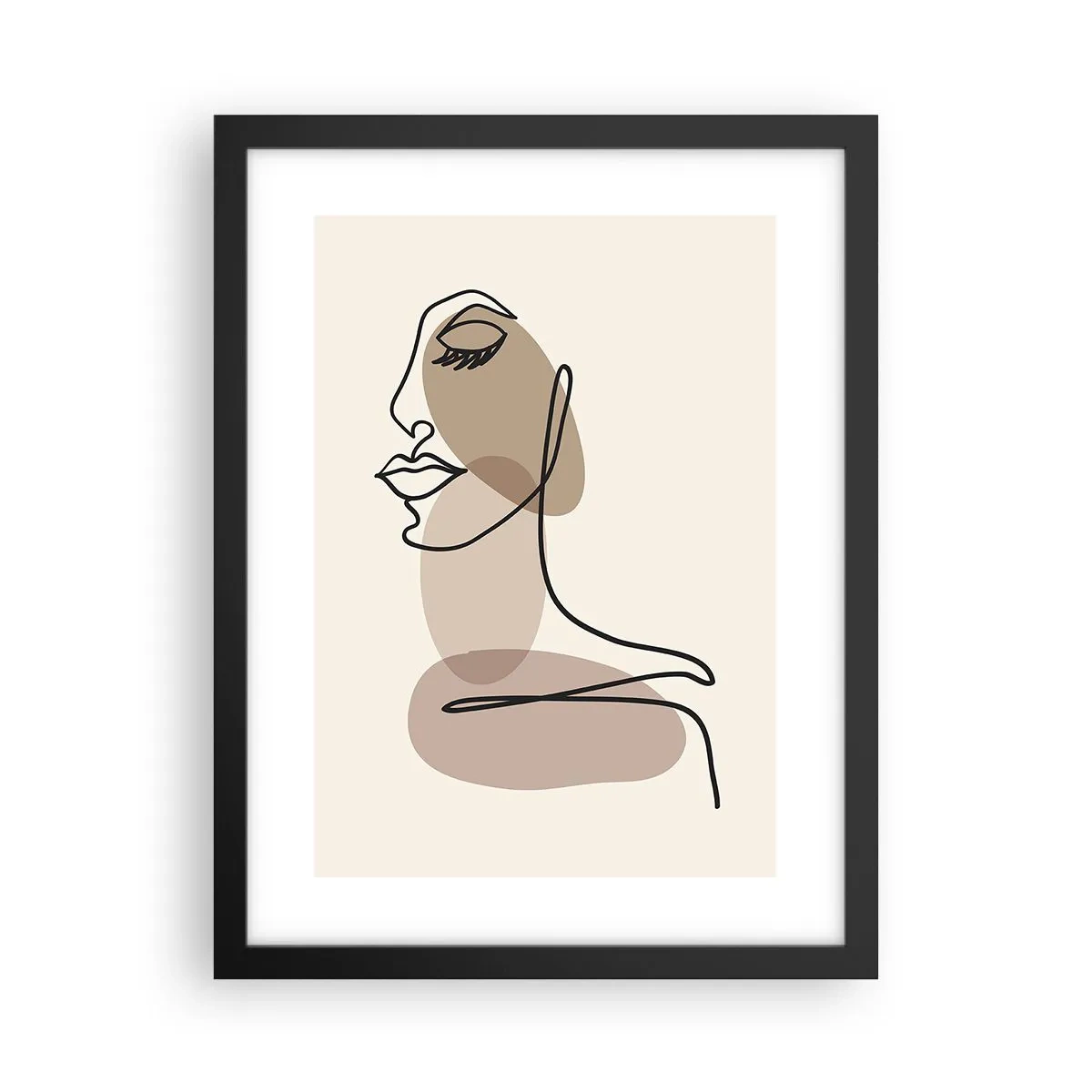 Poster in einem schwarzem Rahmen - Eine gewisse Linie der Schönheit - 30x40 cm
