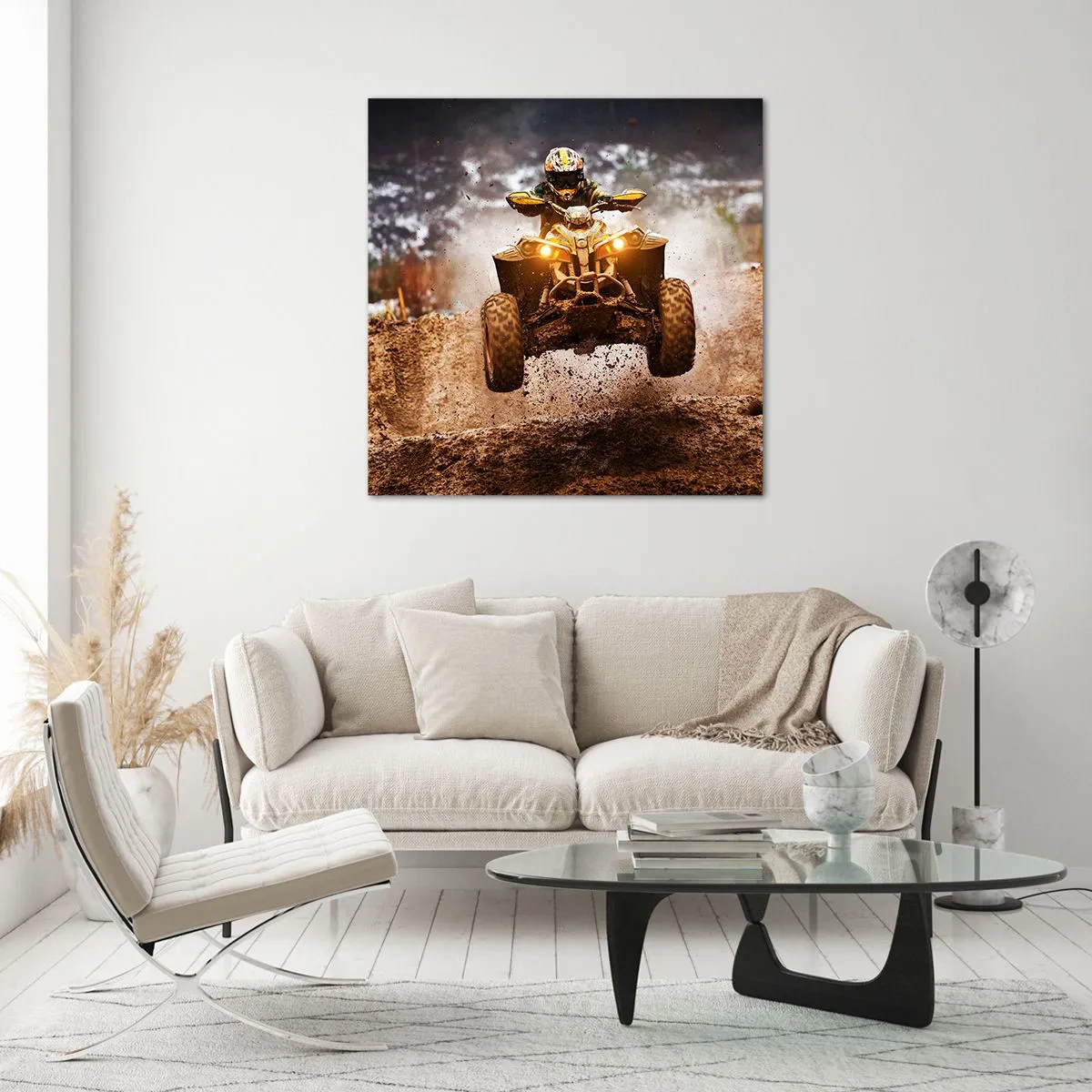 Glasbild - Bild auf glas - Kein Risiko kein Spaß - 40x40 cm