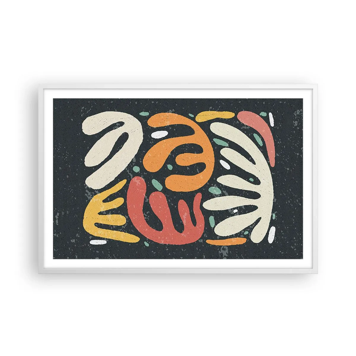 Poster in einem weißen Rahmen - Komposition – Ich erwische dich gleich - 91x61 cm