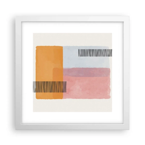 Poster in einem weißen Rahmen - Von Ecke zu Ecke - 30x30 cm