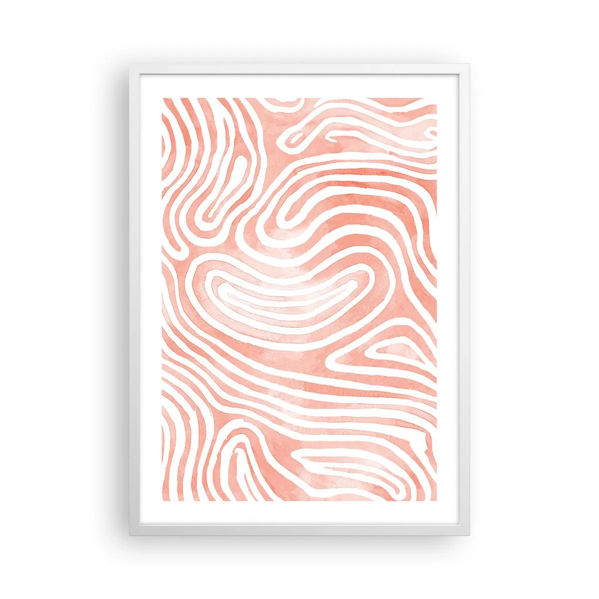 Poster in einem weißen Rahmen - Im Korallenlabyrinth - 50x70 cm