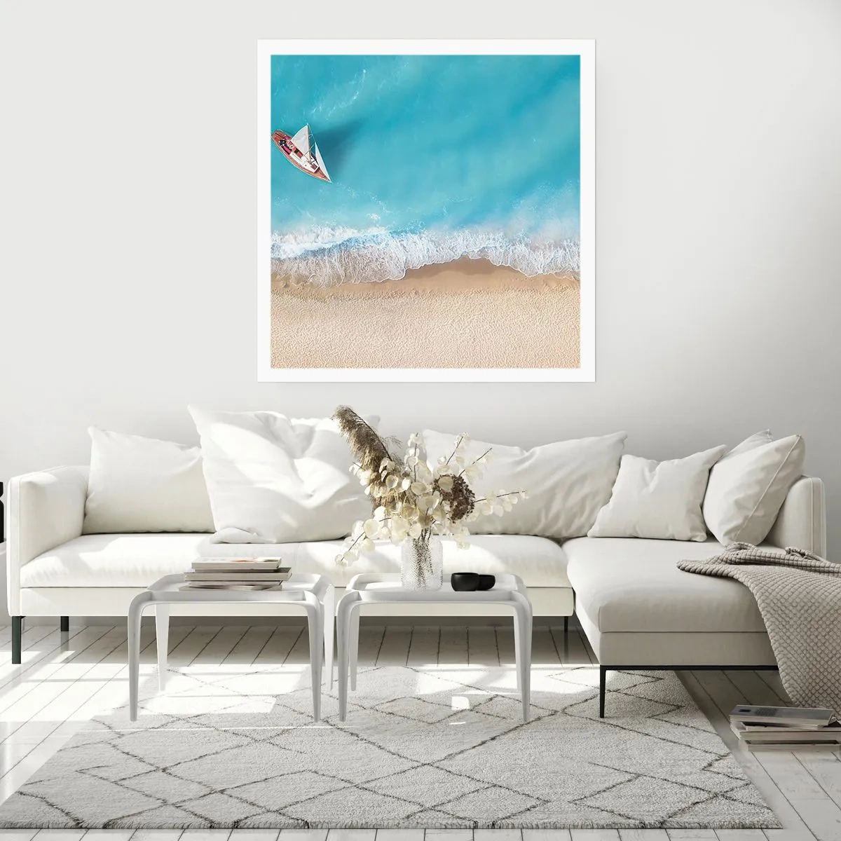 Poster - An der Grenze von Blau und Gold - 40x40 cm