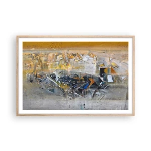 Poster in einem Rahmen aus heller Eiche - Alles wird gut - 91x61 cm