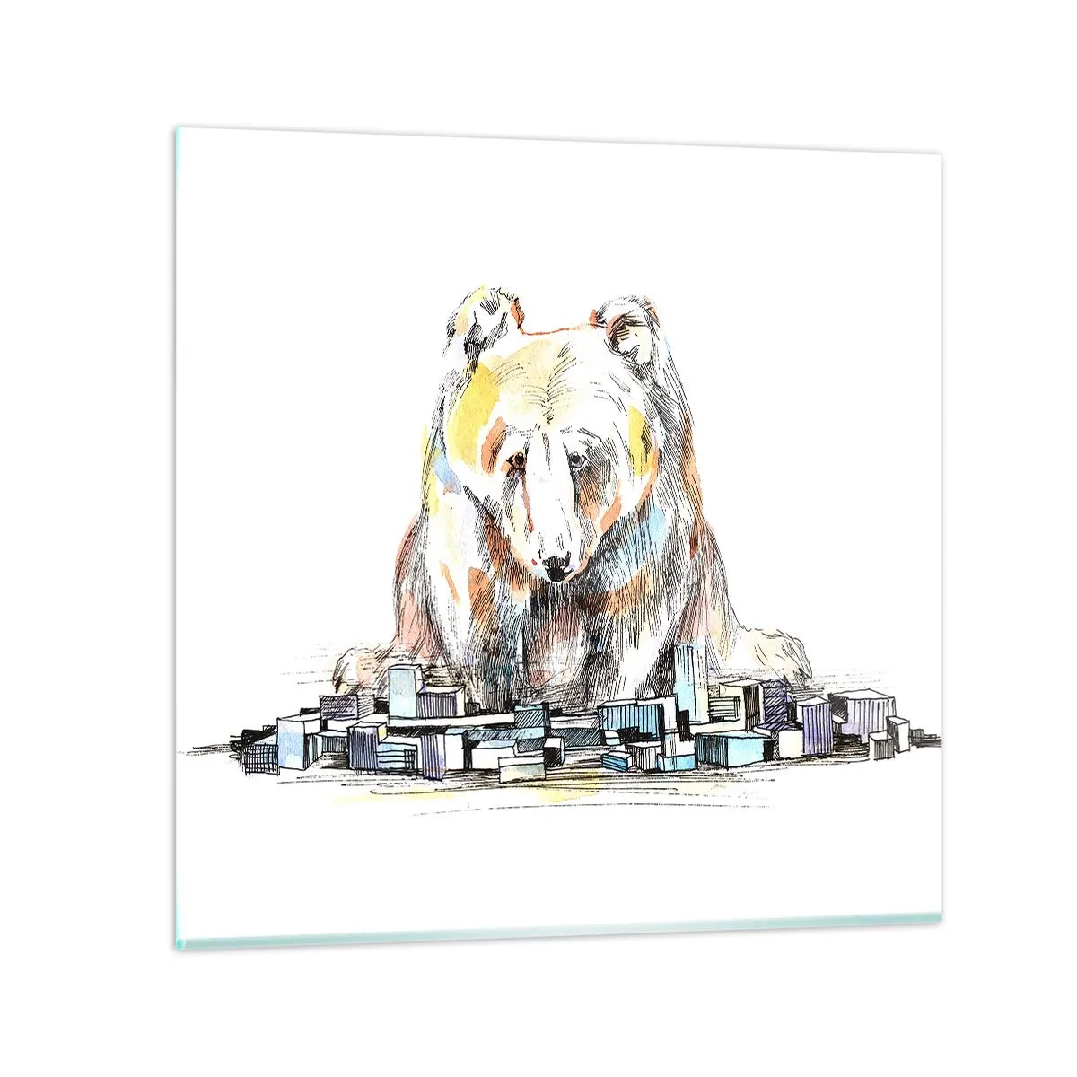 Glasbild - Bild auf glas - Wie kann man so leben? - 40x40 cm