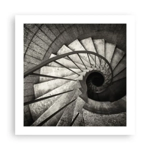 Poster - Treppe hoch, Treppe runter - 50x50 cm