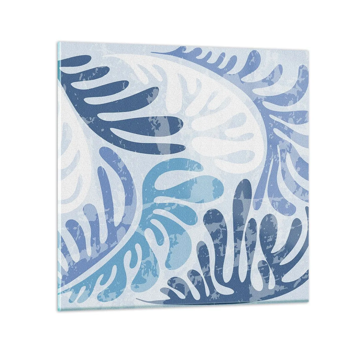 Glasbild - Bild auf glas - Blaue Farne - 30x30 cm