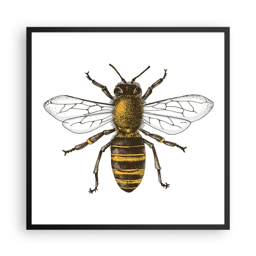 Poster in einem schwarzem Rahmen - Schön und gut - 60x60 cm