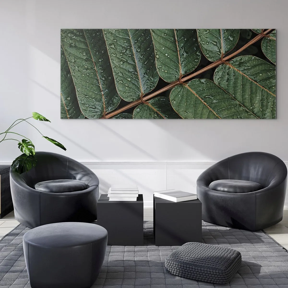 Glasbild - Bild auf glas - Im grünen Rhythmus - 100x40 cm