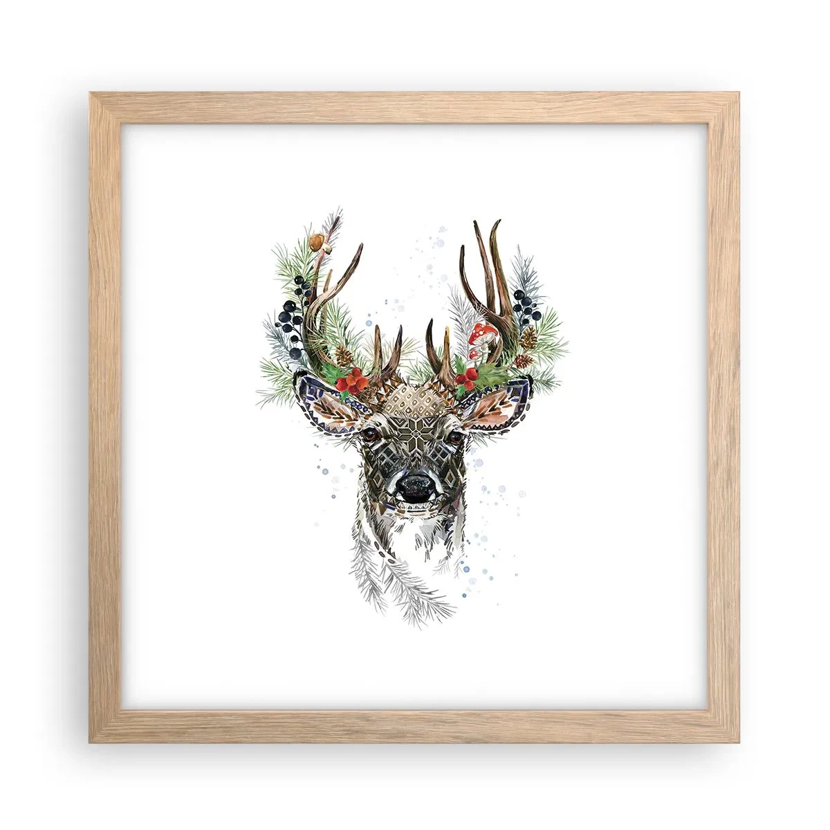 Poster in einem Rahmen aus heller Eiche - Im festlichen Gewand - 30x30 cm