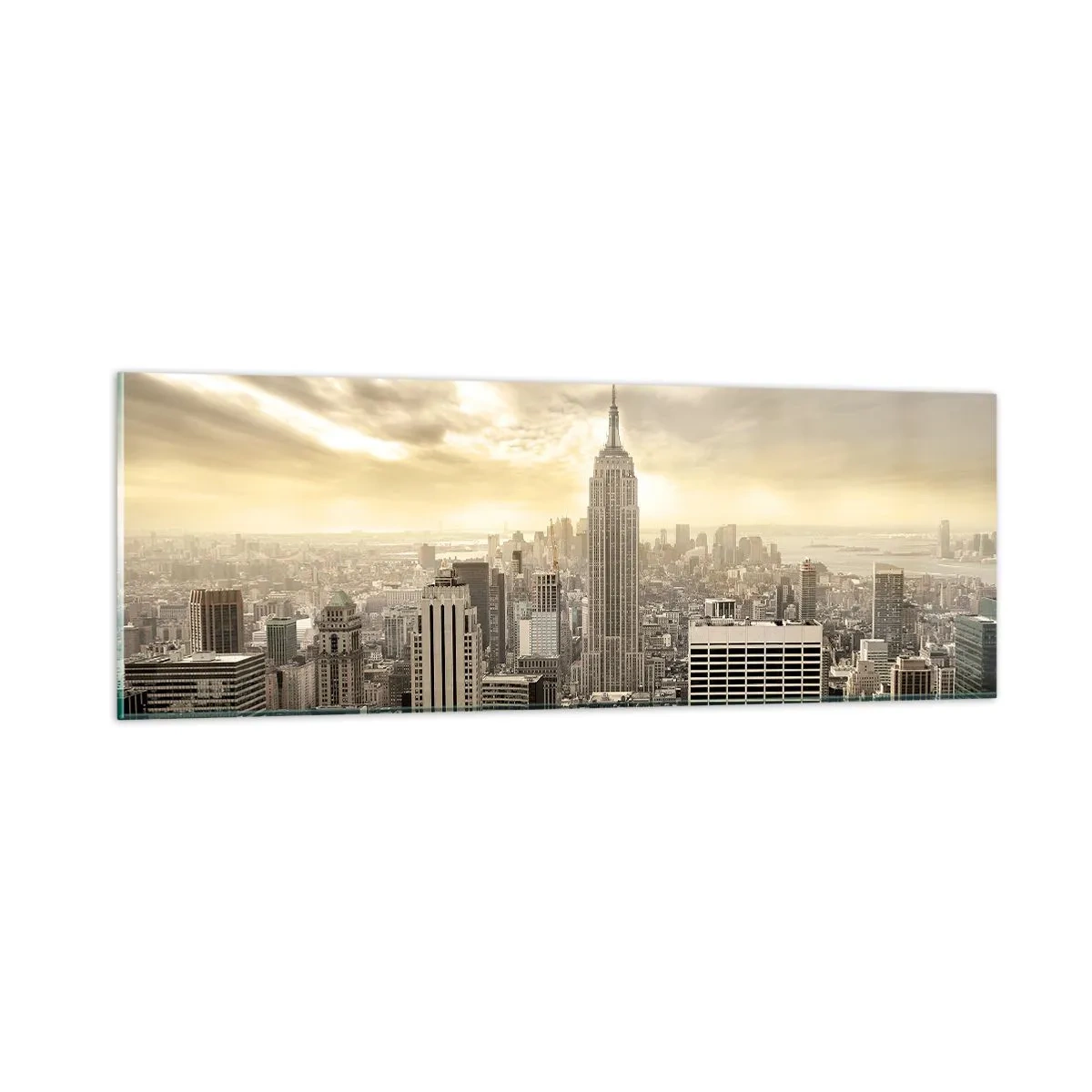 Glasbild - Bild auf glas - New York aus Grau - 90x30 cm