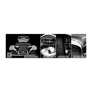 Fototapeten Muster Selbstklebend Deluxe Sticker - Wahrer Gentleman - Retro, Auto, Klassisch - 100x30 cm
