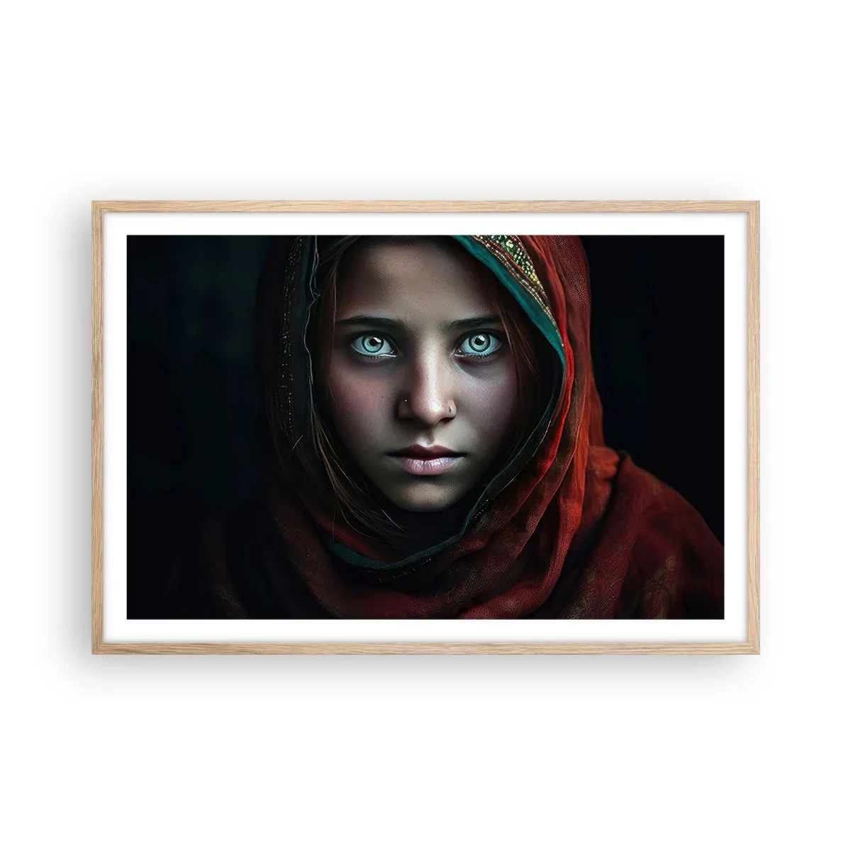 Poster in einem Rahmen aus heller Eiche - Prinzessin aus dem Osten - 91x61 cm
