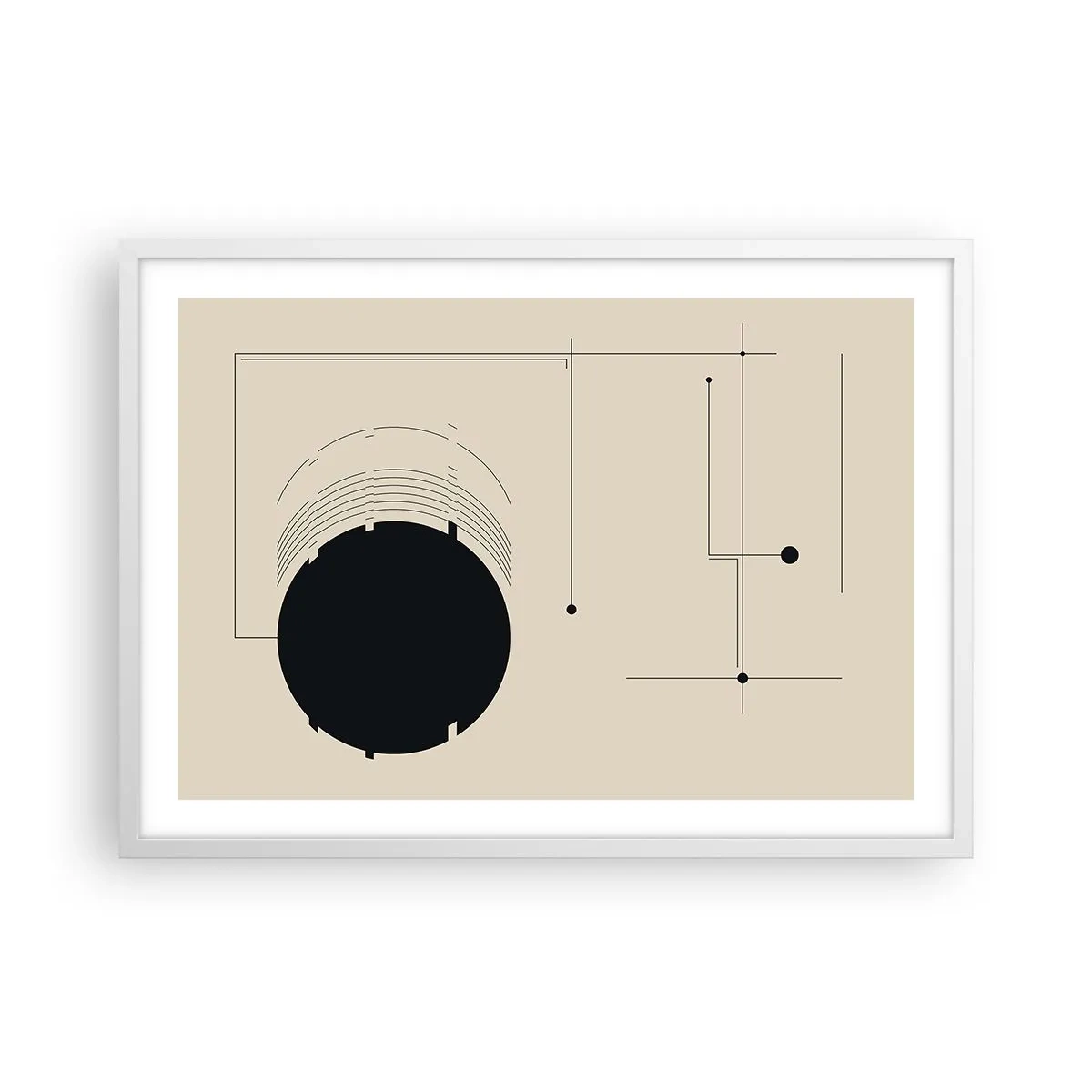 Poster in einem weißen Rahmen - Flexible und dynamische Komposition - 70x50 cm