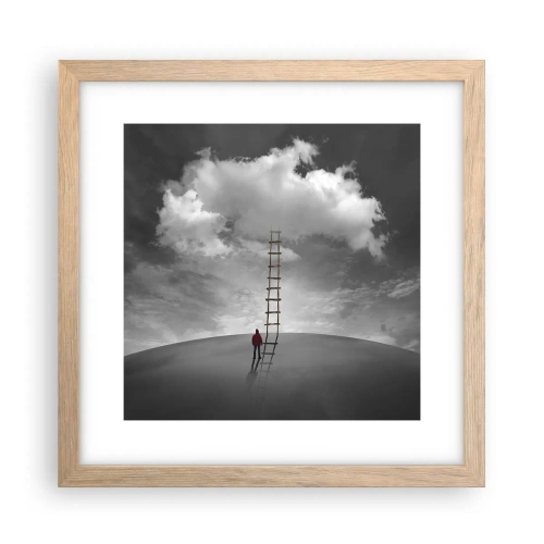 Poster in einem Rahmen aus heller Eiche - Alles ist möglich - 30x30 cm