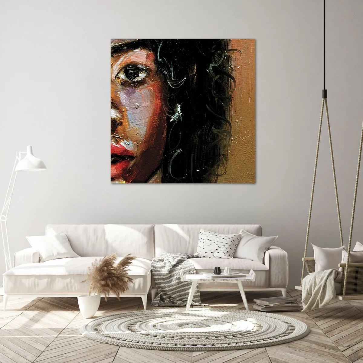 Bild auf Leinwand - Leinwandbild - Schwarz und Glanz - 30x30 cm