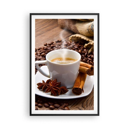 Poster in einem schwarzem Rahmen - Würziger Geschmack und Aroma - 61x91 cm