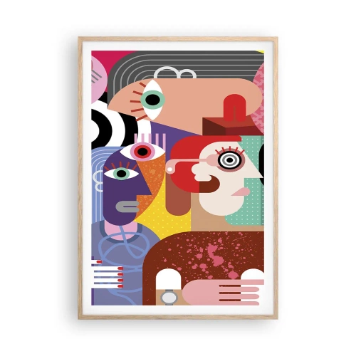 Poster in einem Rahmen aus heller Eiche - Wir sind von Herrn Picasso - 70x100 cm